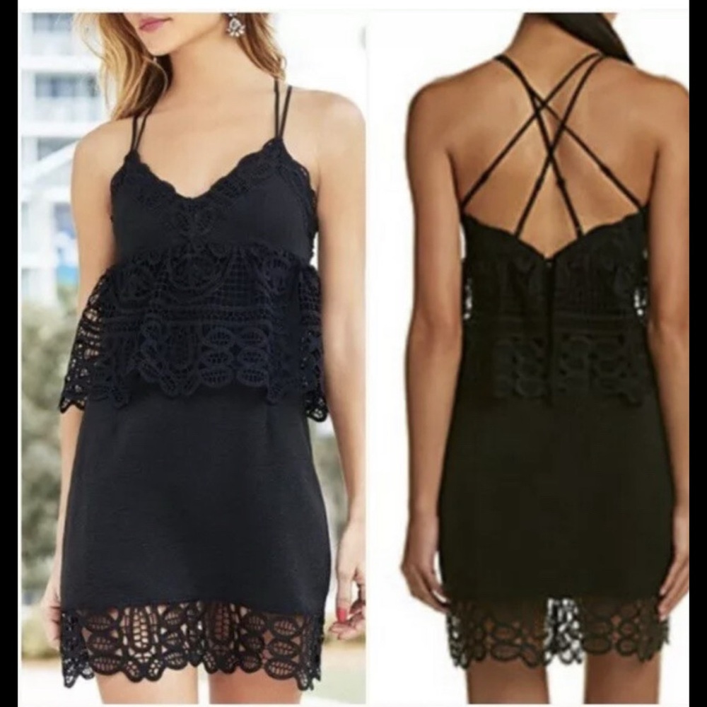 Gianni Bini Elegant Black Lace Women's Dress